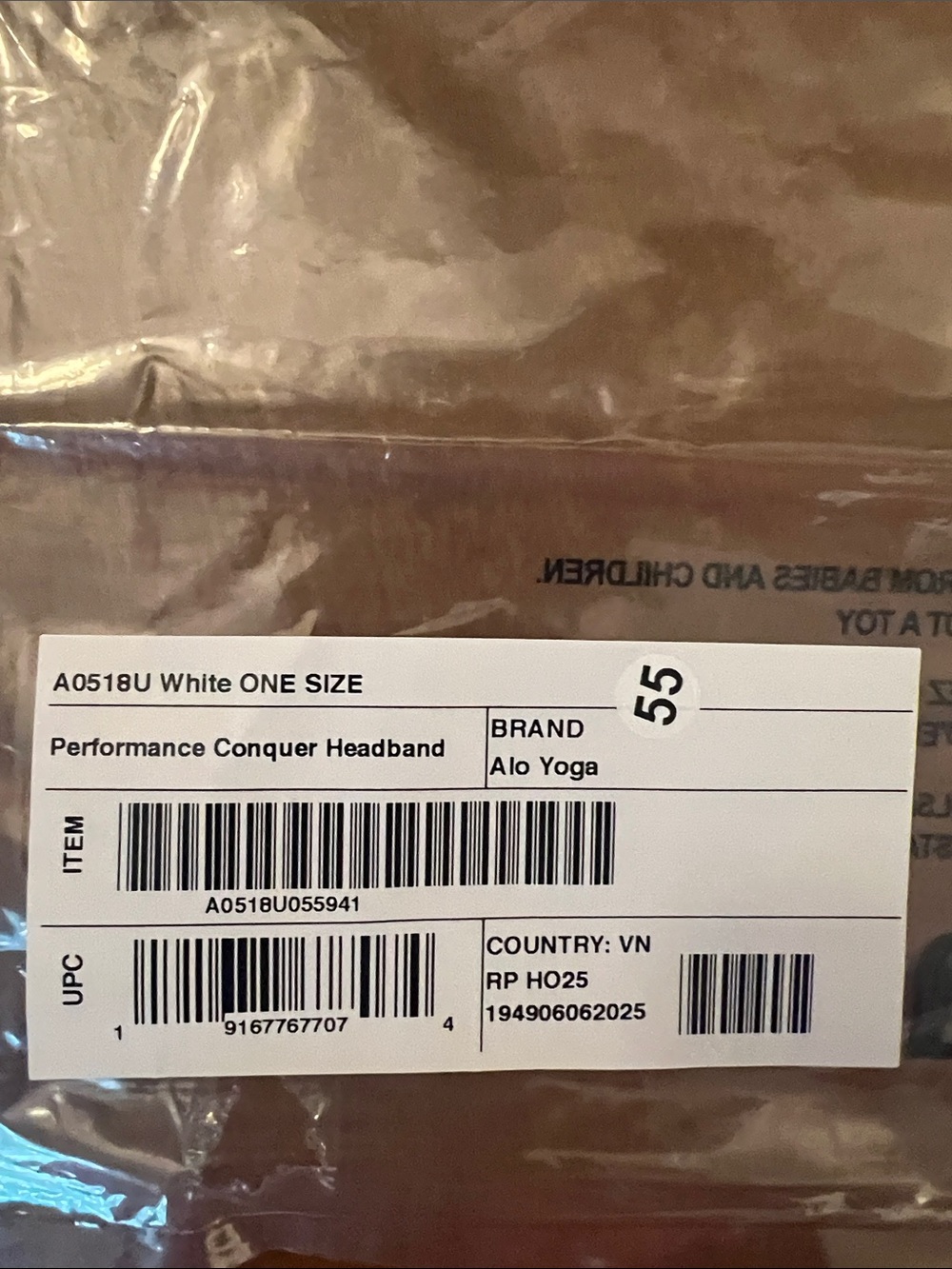ALO Yoga White Performance Conquer Headband NEW WITH TAGS NWT - Picture 7 of 7